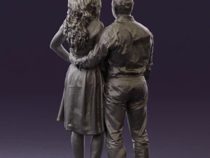 woman and man in dance dresses 0584 3d print ready 3D Print Model