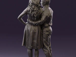 woman and man in dance dresses 0584 3d print ready 3D Print Model