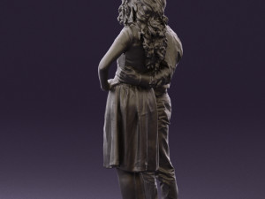 woman and man in dance dresses 0584 3d print ready Modèles 3D en vedette
