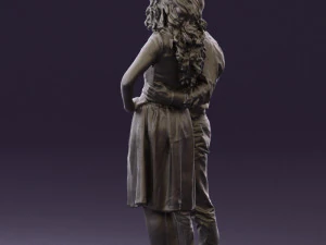 woman and man in dance dresses 0584 3d print ready 3D Print Model