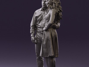 woman and man in dance dresses 0584 3d print ready Modèles 3D en vedette