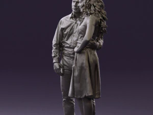 woman and man in dance dresses 0584 3d print ready 3D Print Model