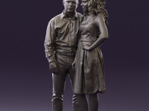 woman and man in dance dresses 0584 3d print ready Modèles 3D en vedette