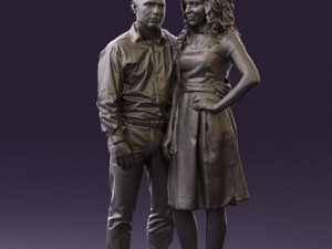 woman and man in dance dresses 0584 3d print ready Modèles 3D en vedette