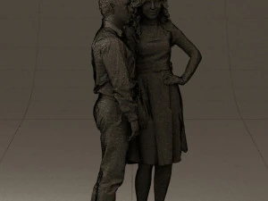 woman and man in dance dresses 0584 3d print ready 3D Print Model