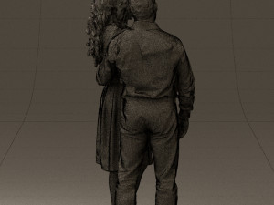 woman and man in dance dresses 0584 3d print ready Modèles 3D en vedette
