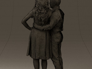 woman and man in dance dresses 0584 3d print ready Modèles 3D en vedette