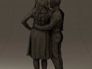 woman and man in dance dresses 0584 3d print ready 3D Print Model