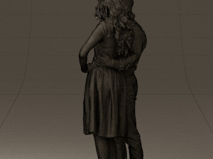woman and man in dance dresses 0584 3d print ready Modèles 3D en vedette