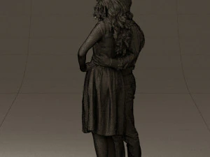 woman and man in dance dresses 0584 3d print ready 3D Print Model