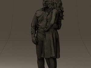 woman and man in dance dresses 0584 3d print ready Modèles 3D en vedette