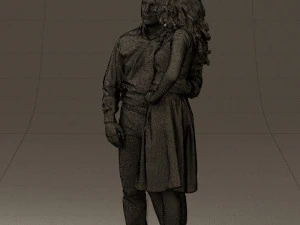 woman and man in dance dresses 0584 3d print ready 3D Print Model
