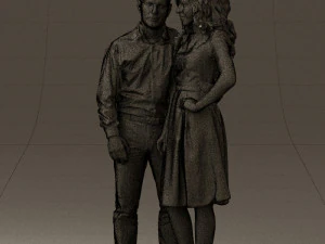 woman and man in dance dresses 0584 3d print ready 3D Print Model