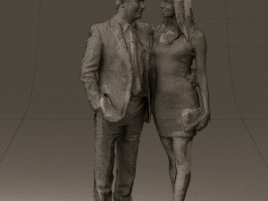 man and woman in evening dresses 0591 Modèle 3D