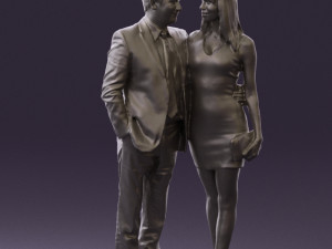 man and woman in evening dresses 0591 3D Print Model