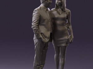 man and woman in evening dresses 0591 3D Print Model