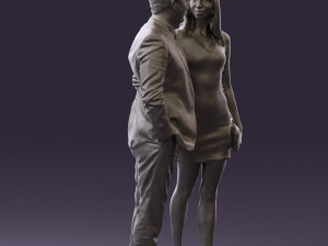 man and woman in evening dresses 0591 3D Print Model