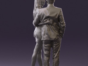 man and woman in evening dresses 0591 3D Print Model