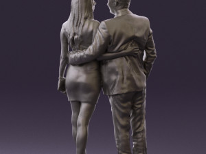 man and woman in evening dresses 0591 3D Print Model