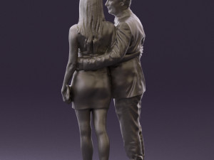 man and woman in evening dresses 0591 3D Print Model