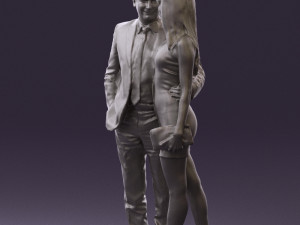 man and woman in evening dresses 0591 3D Print Model