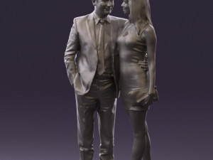 man and woman in evening dresses 0591 3D Print Model