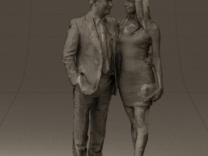 man and woman in evening dresses 0591 3D Print Model