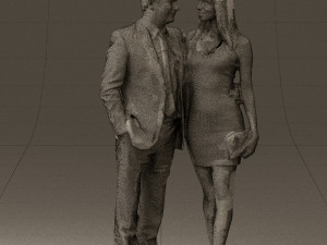 man and woman in evening dresses 0591 3D Print Model