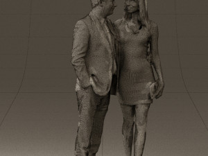man and woman in evening dresses 0591 3D Print Model