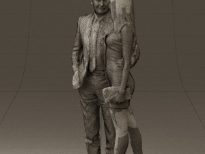 man and woman in evening dresses 0591 3D Print Model