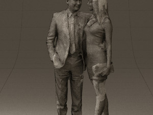man and woman in evening dresses 0591 3D Print Model