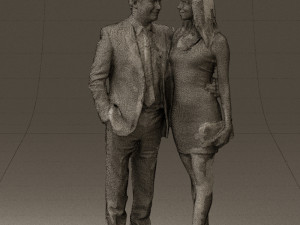 man and woman in evening dresses 0591 3D Print Model