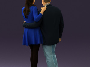 man and woman in blue dress 0596 3Dモデル