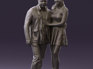man and woman in blue dress 0596 3Dモデル