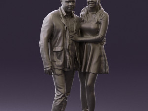 man and woman in blue dress 0596 3Dモデル