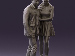 man and woman in blue dress 0596 3Dモデル