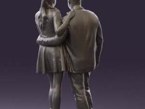 man and woman in blue dress 0596 3Dモデル