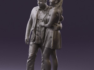 man and woman in blue dress 0596 3Dモデル