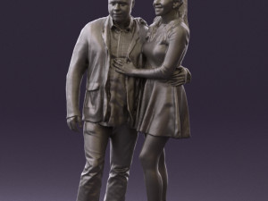 man and woman in blue dress 0596 3Dモデル