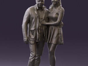 man and woman in blue dress 0596 3Dモデル