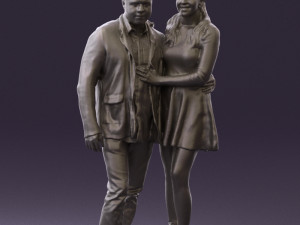 man and woman in blue dress 0596 3Dモデル