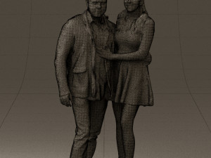 man and woman in blue dress 0596 3Dモデル