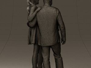 man and woman in blue dress 0596 3Dモデル