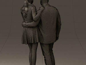 man and woman in blue dress 0596 3Dモデル