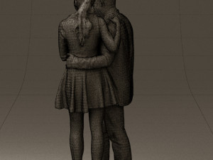 man and woman in blue dress 0596 3Dモデル