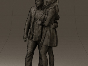 man and woman in blue dress 0596 3Dモデル