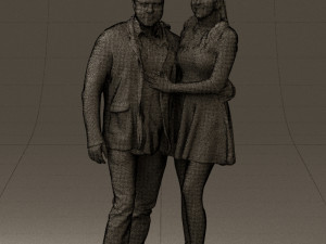 man and woman in blue dress 0596 3Dモデル