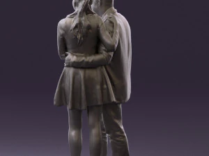 man and woman in blue dress 0596 3d print ready 3D Print Model