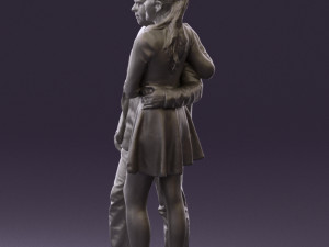 man and woman in blue dress 0596 3d print ready 3D Print Model