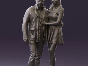 man and woman in blue dress 0596 3d print ready 3D Print Model